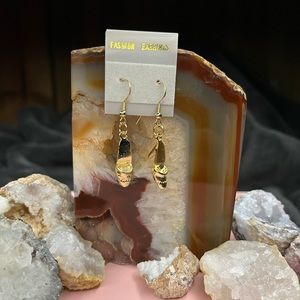 Fashion Earrings Gold Heels